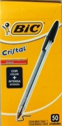 Caneta Bic Cristal Preta 