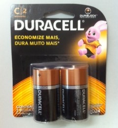 Pilha Duracell Alcalina C Média