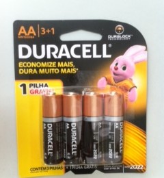  Pilha Duracell Alcalina Pequena AA  L4P3