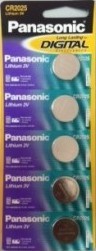 Pilha Panasonic Botao CR2025 Cartela C/05 Un